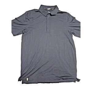 Qor Merino Wool Zip Polo Shirt M Dark Blue Hiker Outdoor Trekk Casual  Men